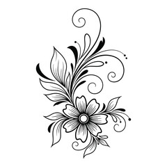 Elegant Floral Swirl