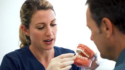 Educational dental consultation highlights the importance of oral care and patient education in a clinic setting.