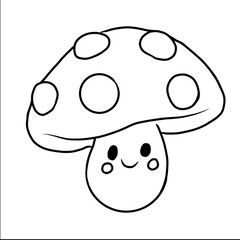 cartoon illustration of a mushroom