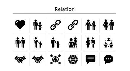 Relation and Connection Icons
