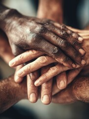 Fototapeta premium Diverse Hands United In Solidarity