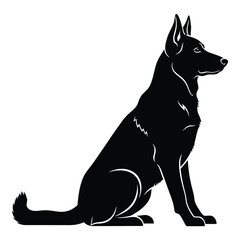 Sitting Shepherd Dog