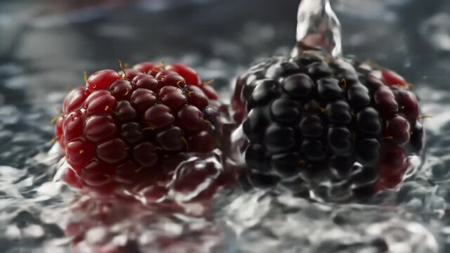 berries on the snow videos of fruit and flowers for commercial needs product advertisements generated vo2