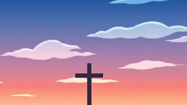Sunset Cross Silhouette.