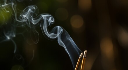 Smoke from burning incense