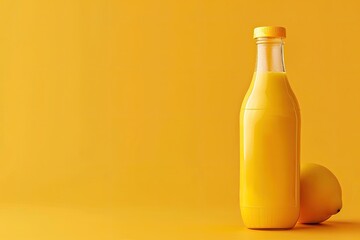 High Resolution Image of Bottle Smoothie Juice Mockup Design Isolated
