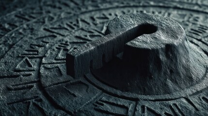 Ancient stone circle, keyhole detail