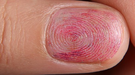 Fototapeta premium Close-up of a fingernail with intricate patterns