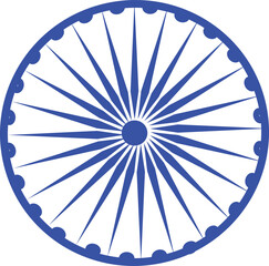 ashoka chakra vector design for indian independence and republic day celebration
