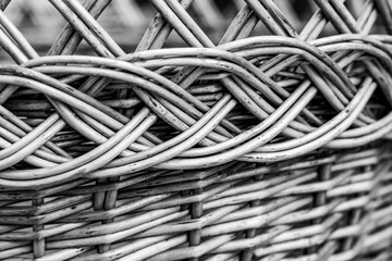 close up of a basket weave