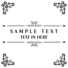 Text frame element or vector, clip art, and symbol. Flat design of  element concept and simple design for decoration.