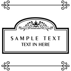 Text frame element or vector, clip art, and symbol. Flat design of  element concept and simple design for decoration.