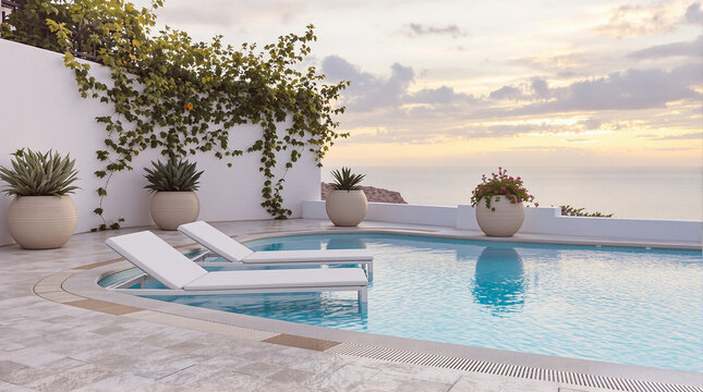 swimming pool in hotel, SVN Club,  Beach Palm View Suites Kourouta