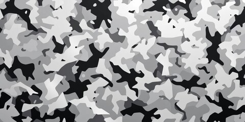 Abstract geometric camo in metallic silver, grey, and black tones, suitable for urban streetwear,  dystopian,  design