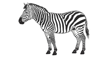 Fototapeta premium A Striking Zebra Mosaic Pattern Illustration with a Dark Backdrop