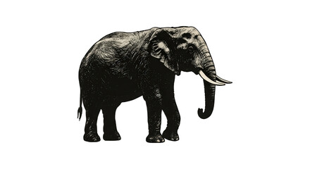 Fototapeta premium Majestic elephant silhouette against a starry night sky a powerful symbol of nature's grandeur