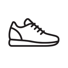 Minimal sneakers icon outline — premium isolated vector