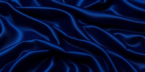 Obraz premium Deep midnight blue satin, subtly shimmering with luxurious sheen, wallpaper, beauty