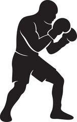 Boxing Silhouette: A Dynamic Representation of the Sport's Power and Precision