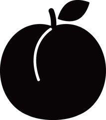 もものアイコン　モノトーン