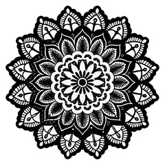 Lace & Crochet Patterns vector clean black silhouette design white background