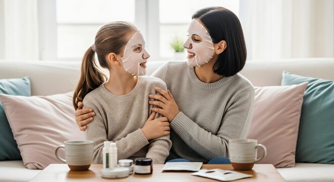 Sheet Mask Day Becomes Quality Time and Skincare Love Between Mother and Daughter - Powered by Adobe