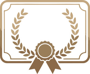 Certificate icon. Achievement, award, grant, diploma