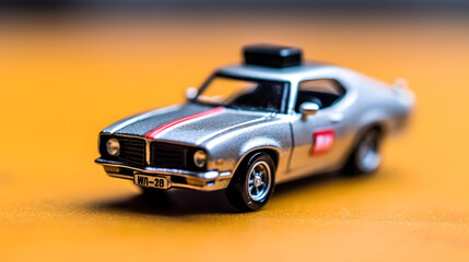 Obraz premium Black Stripe Muscle Car Miniature