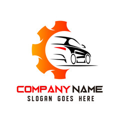 car maintenance or care logo icon with white background