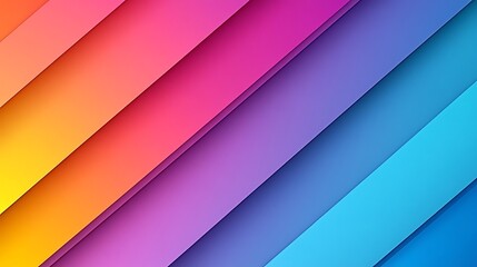 Fototapeta premium Colorful diagonal stripes create a vibrant abstract design.