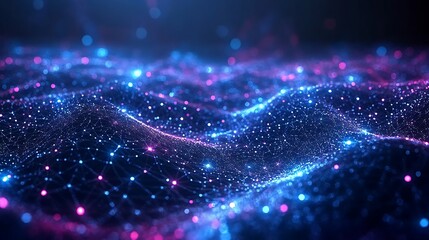 Abstract digital network design with vibrant hues.