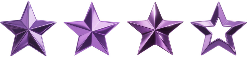 星　イラスト　素材　紫