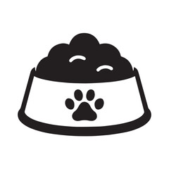 Pet food bowl icon — vector illustration