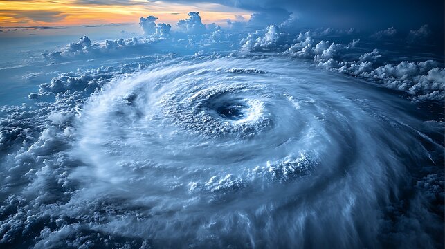 A swirling vortex of storm clouds.
