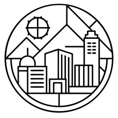 Corporate Infographi line art vector