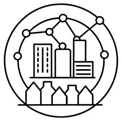 Corporate Infographi line art vector