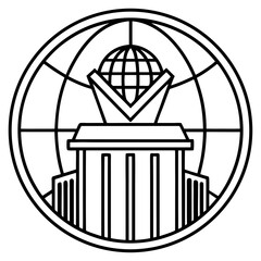 Corporate Infographi line art vector