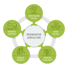 Regenerative Agriculture 5 Principles diagram for article or report © Dmitry Kovalchuk