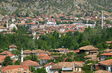 A view of the historical Tarakli Town in Sakarya, Turkey. Famous for its old Ottoman houses and streets, Tarakli is a touristic area.