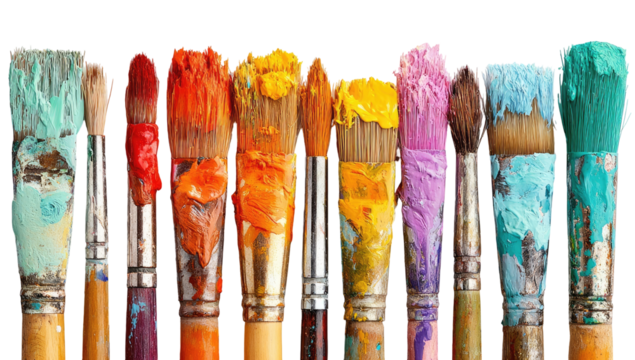Colorful paintbrushes