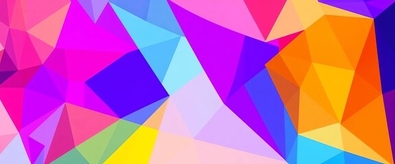 Vibrant geometric shapes forming abstract design ideal for reports, ads, and branding, label, template