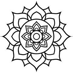 Dharma Mandala line art vector
