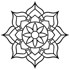 Dharma Mandala line art vector