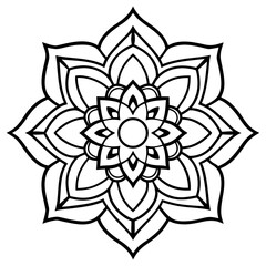 Dharma Mandala line art vector