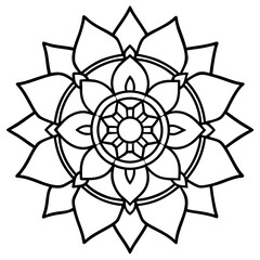 Dharma Mandala line art vector