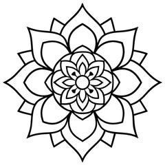 Dharma Mandala line art vector