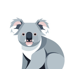 Fototapeta premium Adorable koala illustration featuring a cute koala, a marsupial native to Australia. This charming koala illustration highlights its distinctive features, furry ears and a stubby tail,