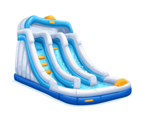 Exciting inflatable water slide for summer fun in the backyard