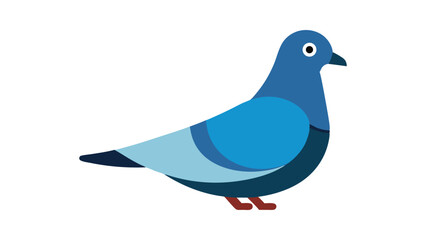 Pigeon bird in soft perched pose ideal for urban wildlife and peaceful city bird visuals Vector illustration.