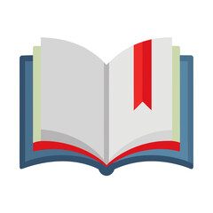 Open Book with Bookmark Vector